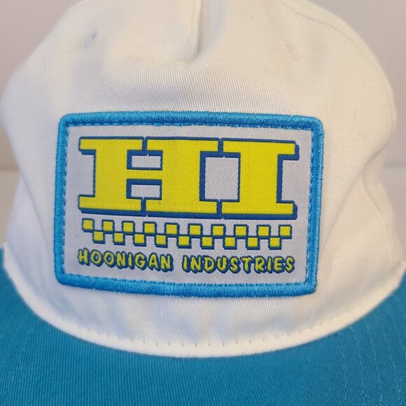 Hoonigan Industries Snapback Hat Blue White Baseball Cap HI Patch Adjustable - Picture 6 of 8